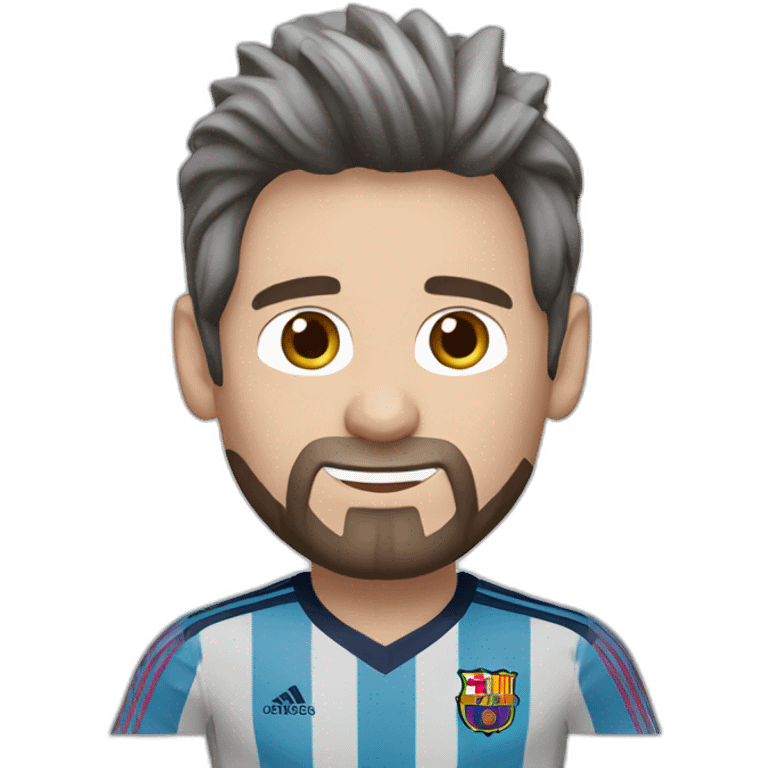 lionel messi gray body and hair emoji