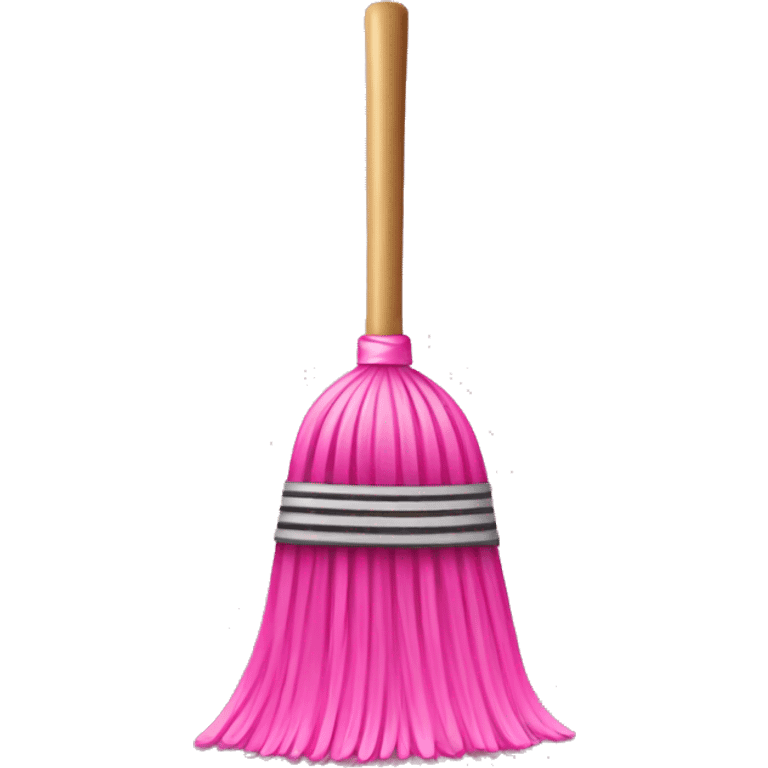 pink broom  emoji