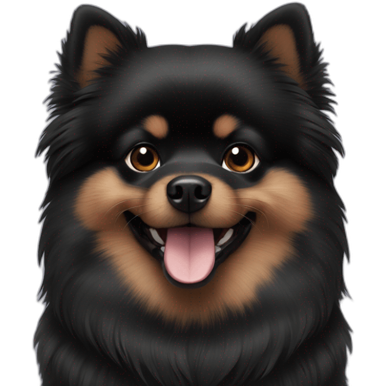 Black Pomeranian emoji