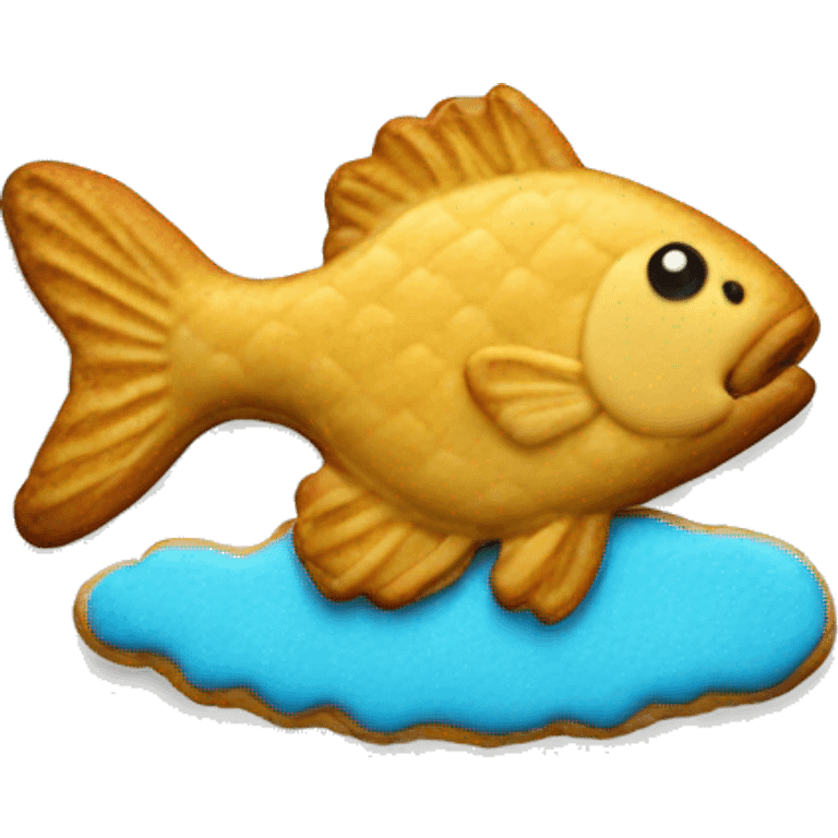 Fish shaped cookie emoji