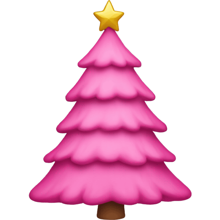 Pink Christmas tree emoji