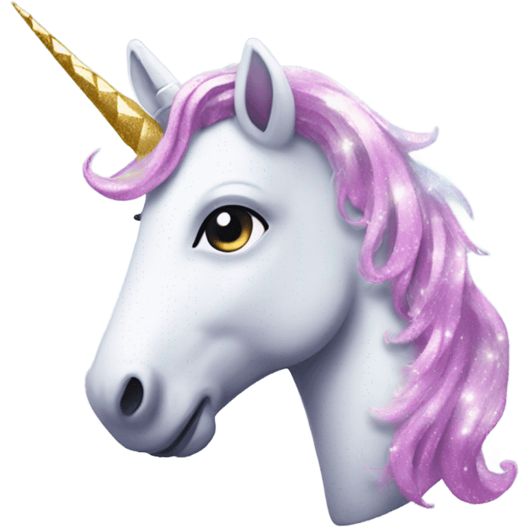 Unicorn with sparkle around it emoji