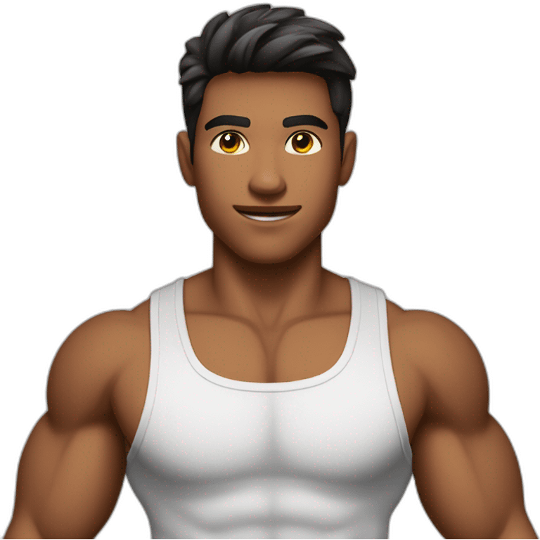 Beau garçon adolescents musclé emoji