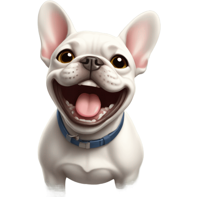 French bulldog laughing emoji