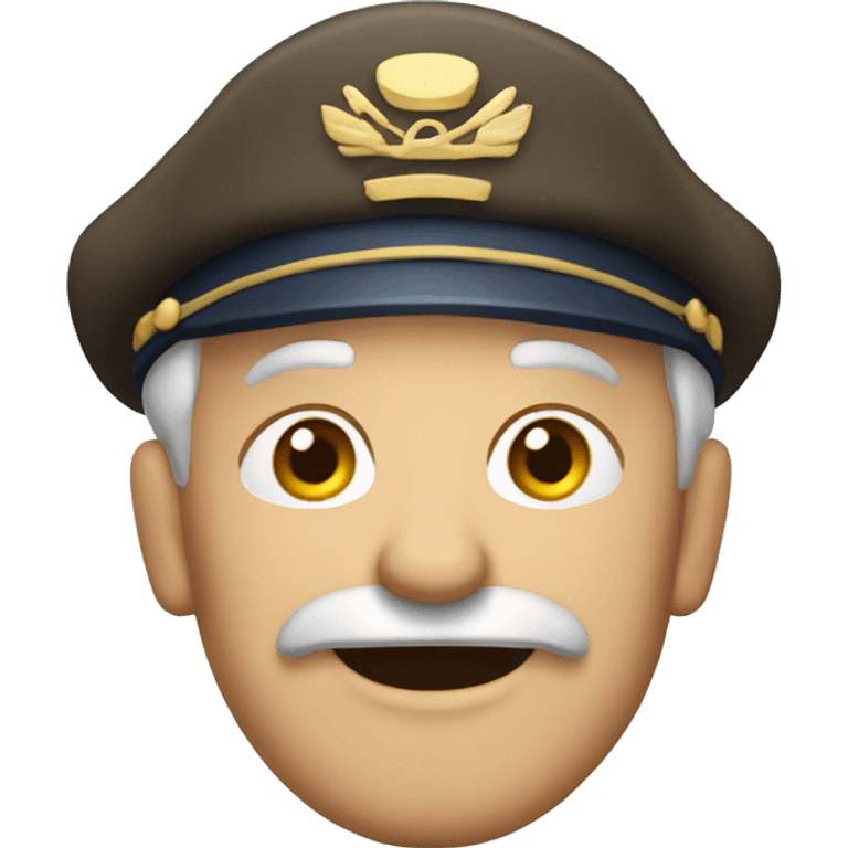 Old man wearing captain’s cap emoji