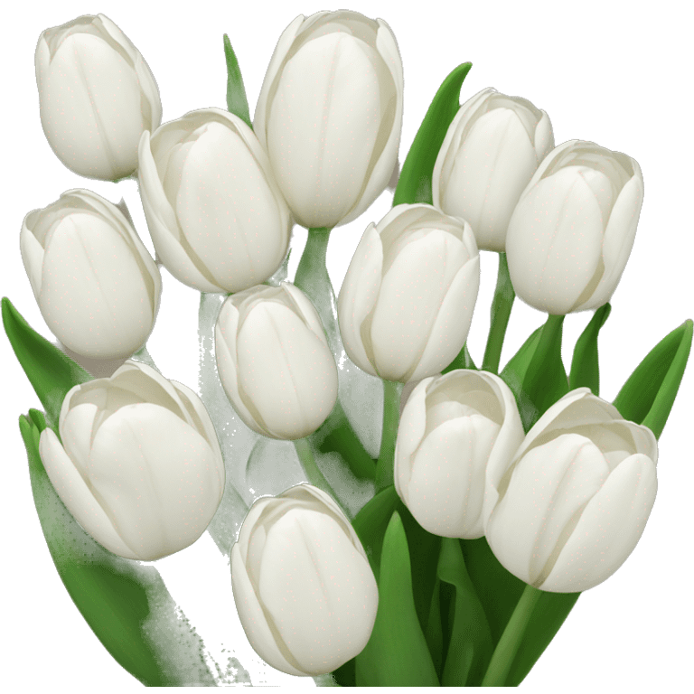 White tulips  emoji