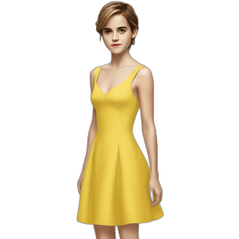 beauty Emma Watson yellow dress emoji