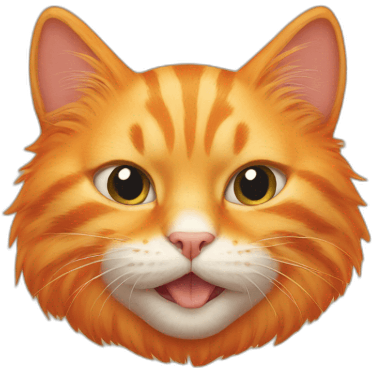 orange cat with a bird in your mouth emoji