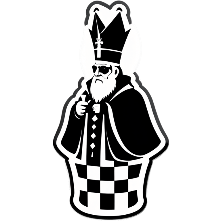 black bishop captured on a chessboard emoji