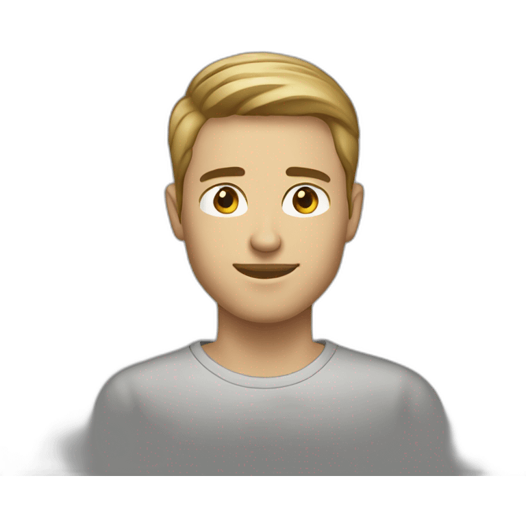 face of a young entrepreneur male short beard dark blond short hair emoji