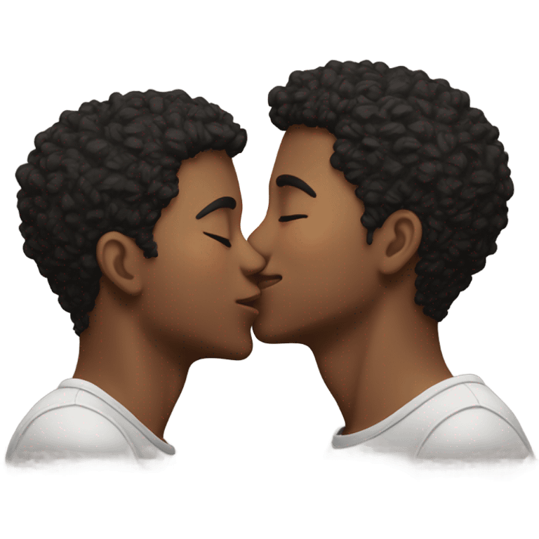 Yaoi boys kissing emoji