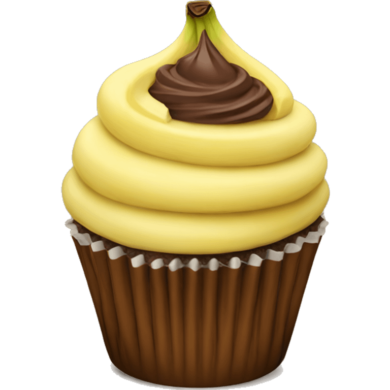 Banana chocolate cupcake  emoji