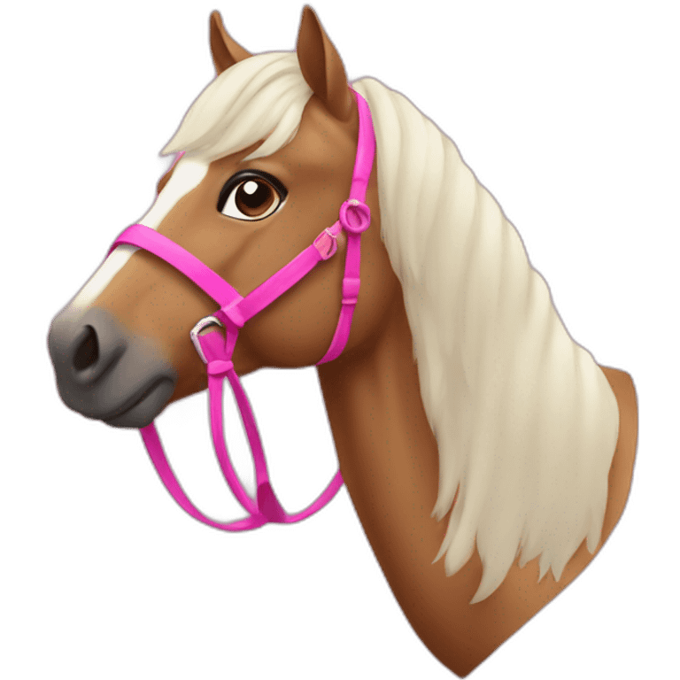 caballo con lazo rosa emoji