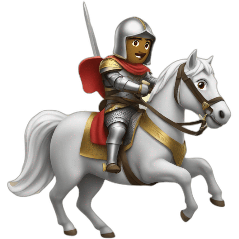 An Arab knight riding his horse emoji