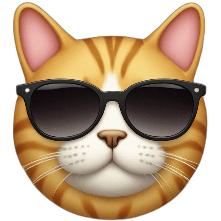 fat cat with sunglass emoji