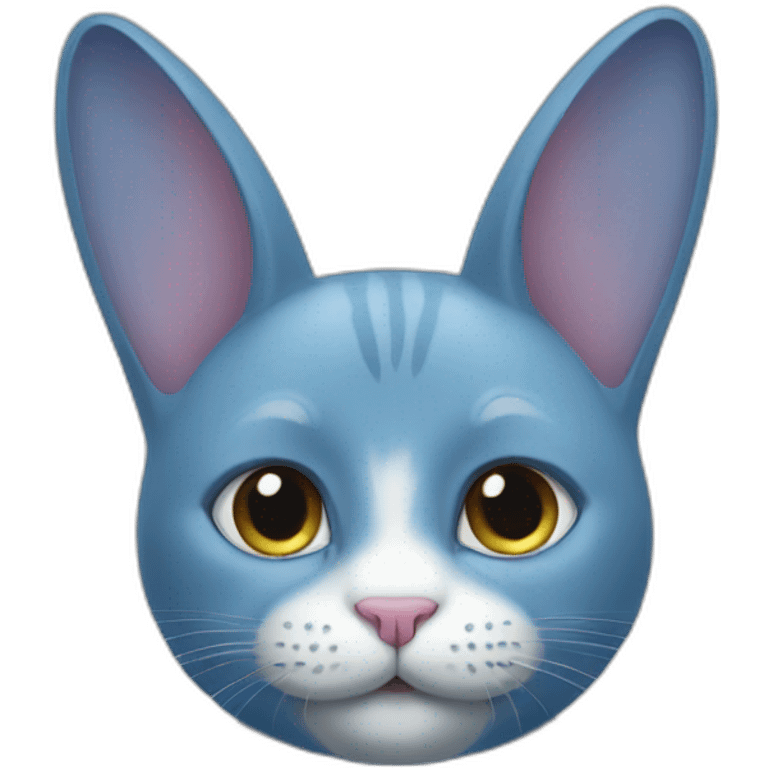 blue rabbit cat emoji