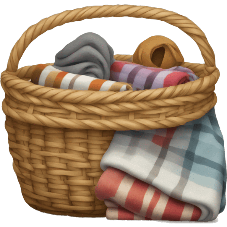 Basket of blankets emoji