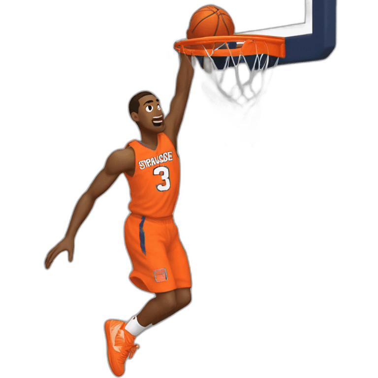 Syracuse orange male basketball player dunking a basketball  emoji