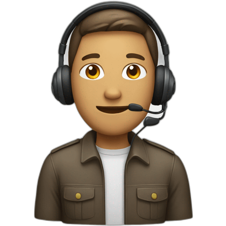 person with headset emoji