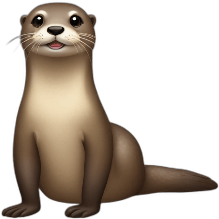 Loutre qui nagé sur le dos emoji