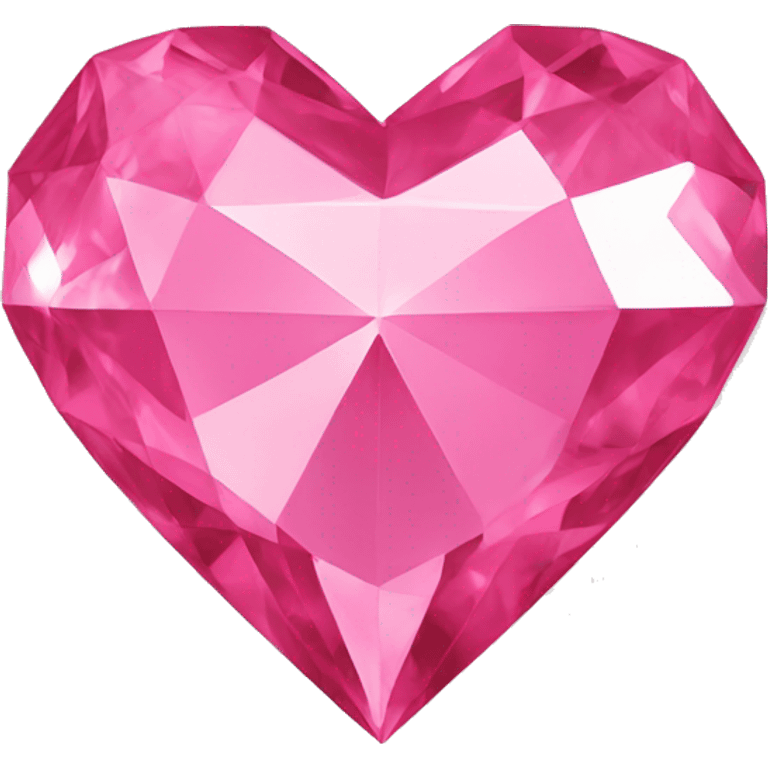 Pink diamond heart emoji