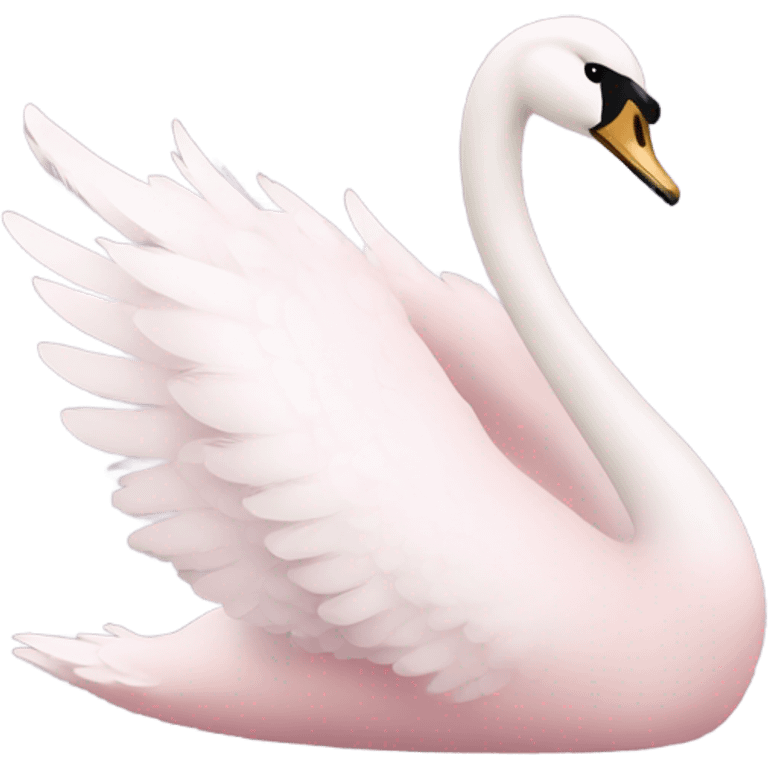 soft pink swan emoji