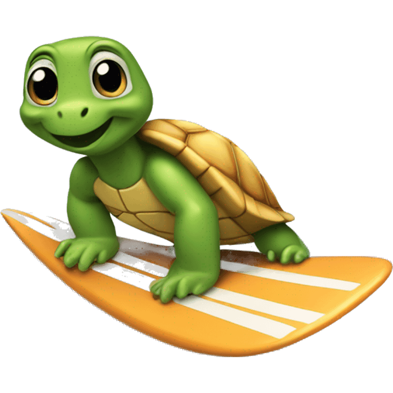 Tortue qui surf emoji