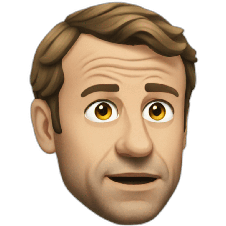 Macron wrinkles emoji