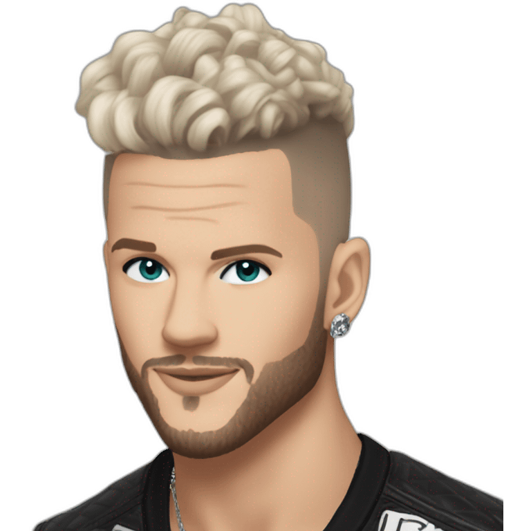 m pokora cheveux courts sans piercing emoji