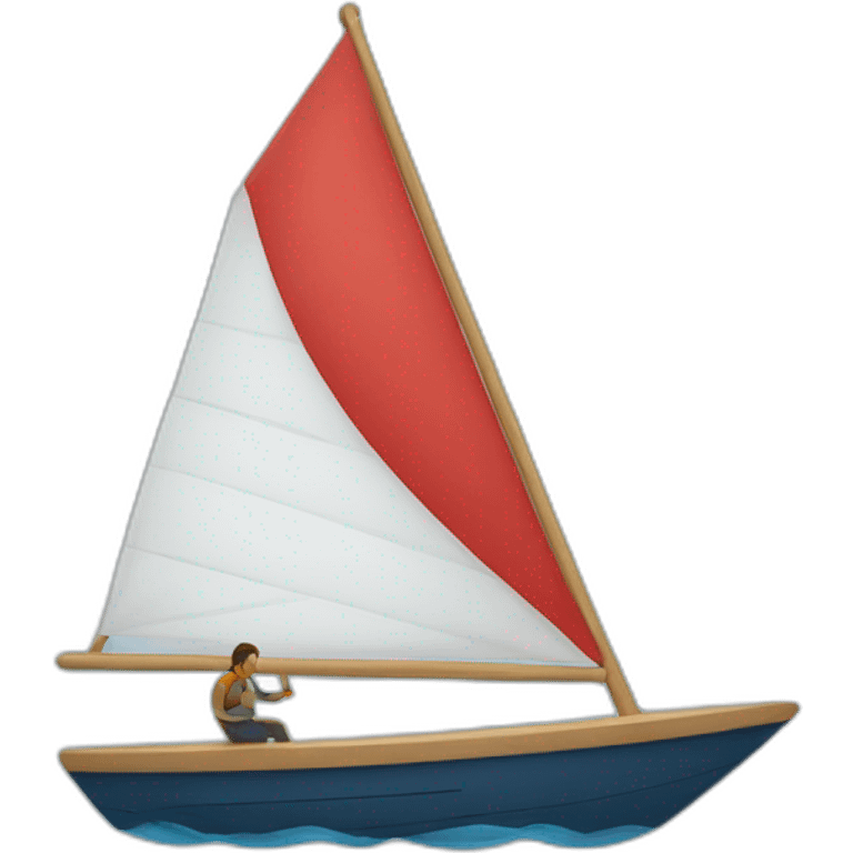 A person sailing a boat emoji