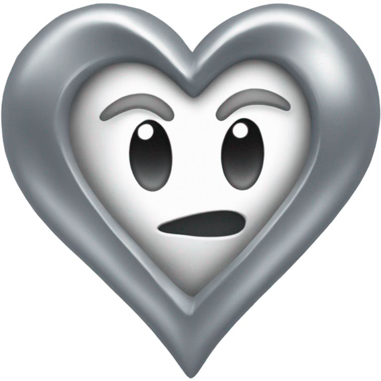 a bow of a silver heart emoji