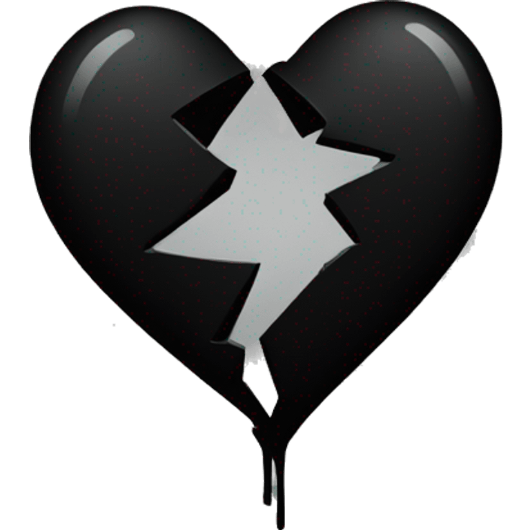 broken heart in black colour  emoji