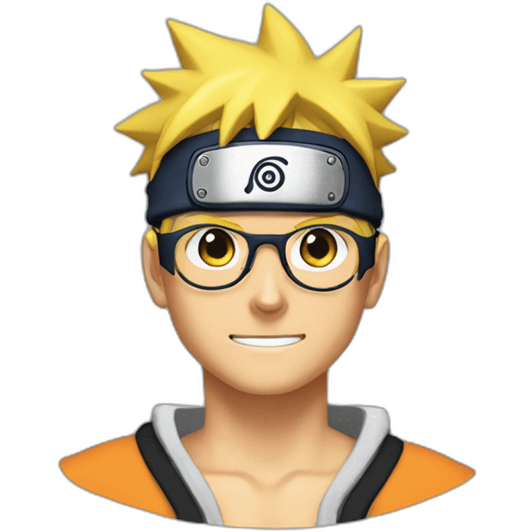 Naruto uzumaki with glasses  emoji