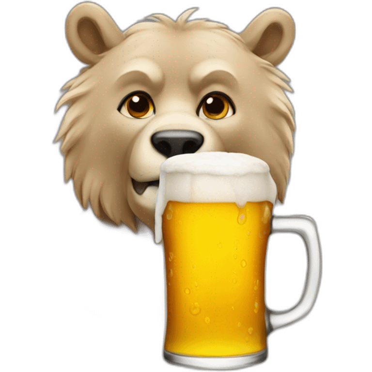 drinking beer animal emoji