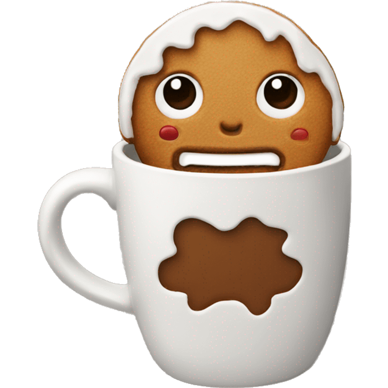 Gingerbread drinking coffe emoji