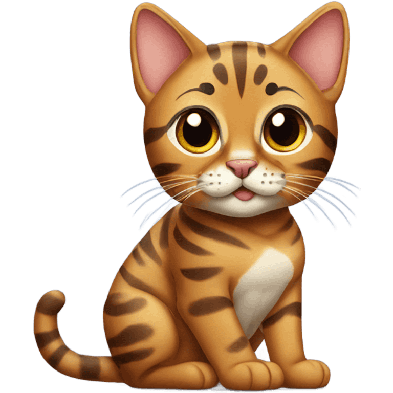 bengal cat sitting  emoji