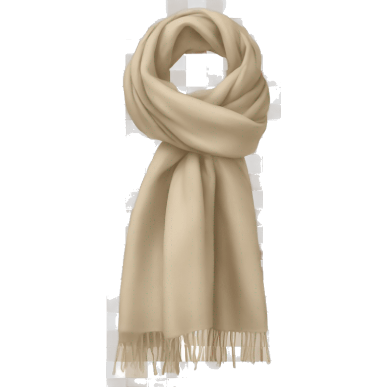 scarf in beige and white plaid emoji