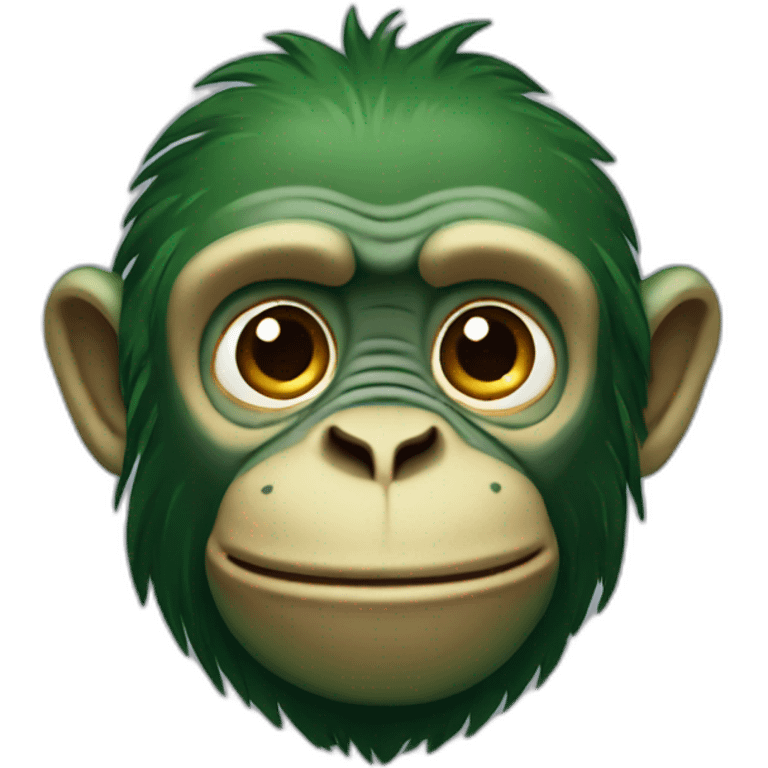 green chimpanzee emojis emoji