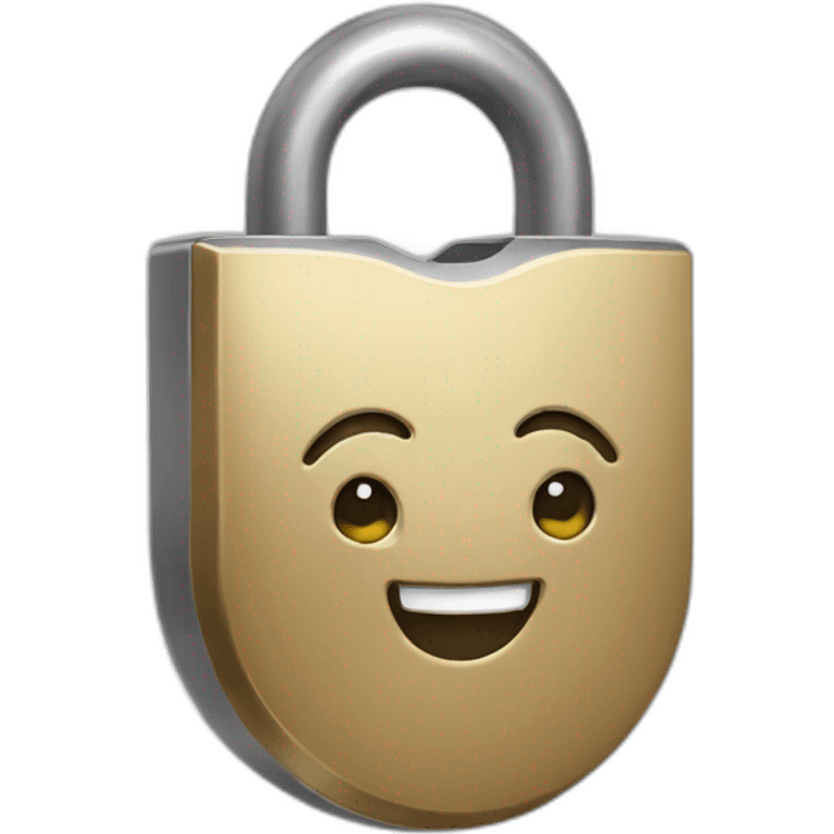 Laughing padlock emoji