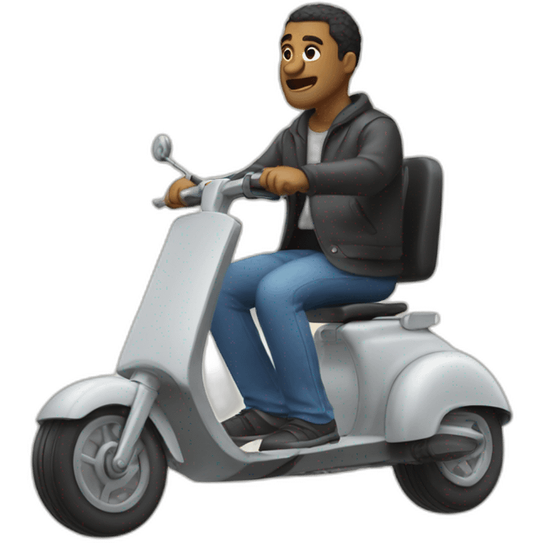 Gigantic man on a razor scooter emoji