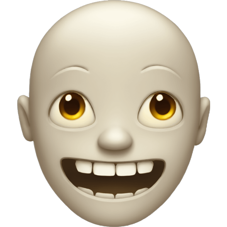 A scary smile emoji