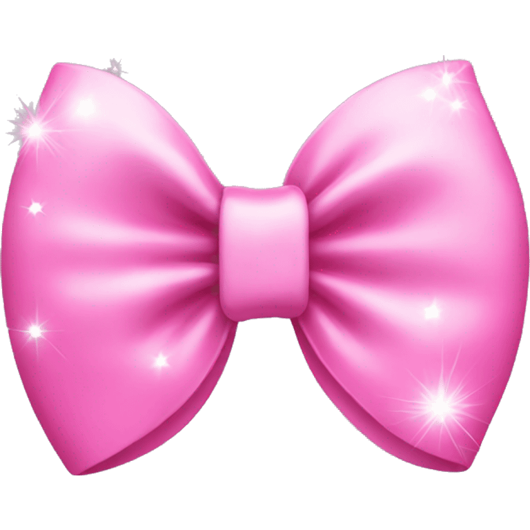 Pink bow with sparkles  emoji