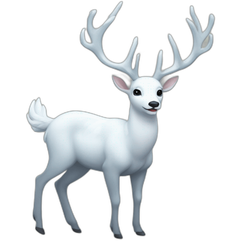 The white deer singing under the sea emoji