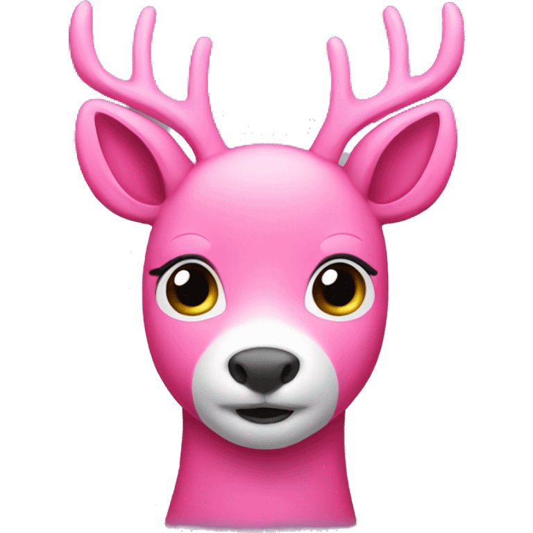 Pink deer emoji