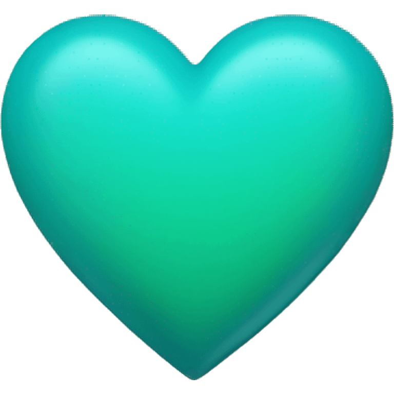 Color blue-green heart  emoji