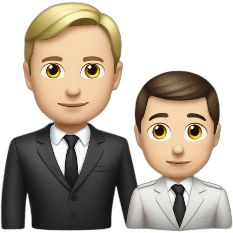 Zelensky and Putin's child emoji