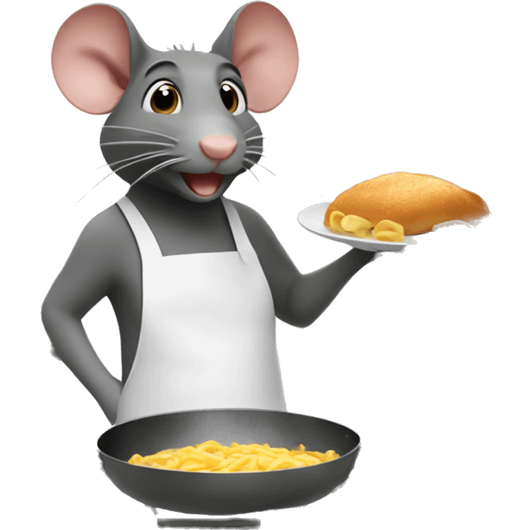 Rat cooking French food  emoji