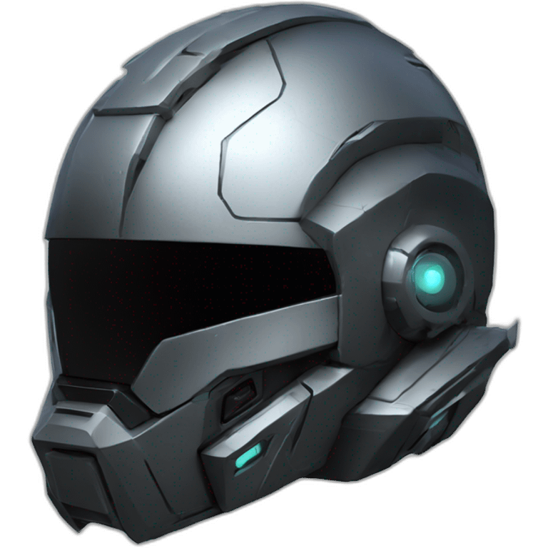 futuristic Anti-Matter Helmet dark emoji