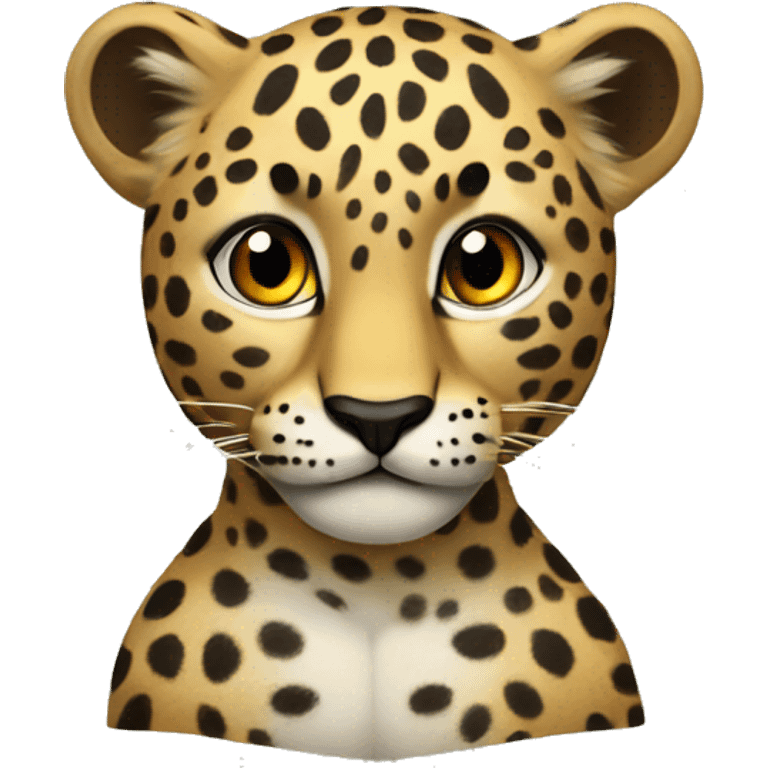 Leopardo con corazon  emoji