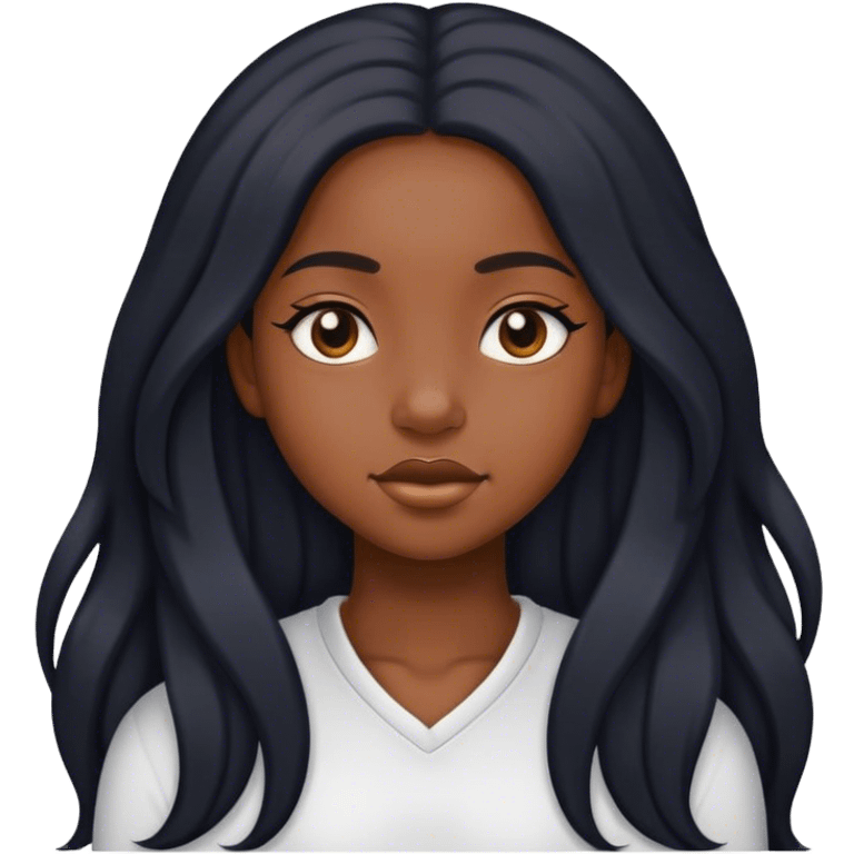 Black hear girl emoji